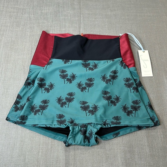 Seea Other - Seea Swim Bottoms Womens Medium Back Zip Close High Waisted Skirt Skort Surf